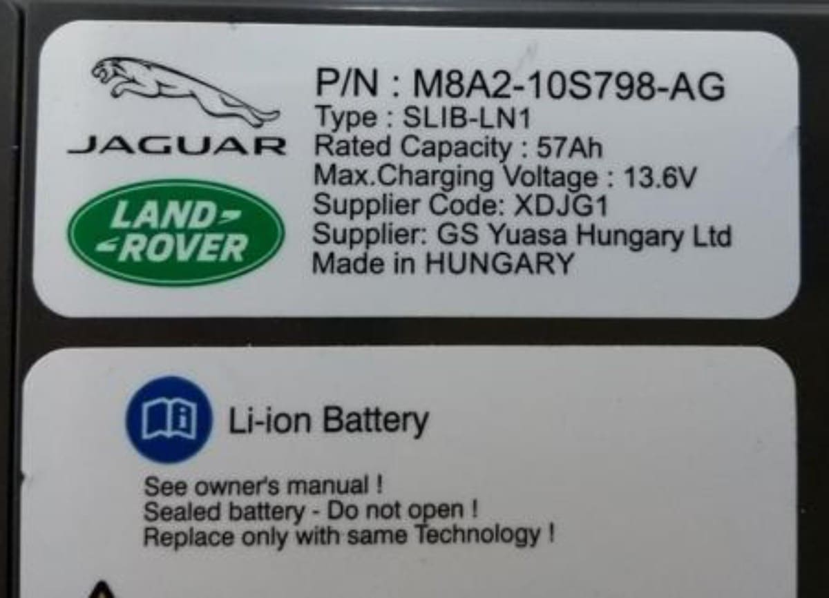 Ремонт Li-ion литиевого аккумулятора Land Range Rover M8A210S798